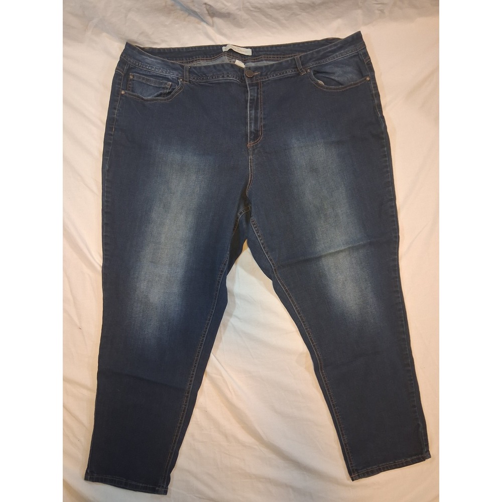 Est 1946 Denim Women 26W Classic Dark Wash Stretch Skinny Jeans Plus Size 1146